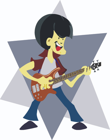 Bass Playerのイラスト素材