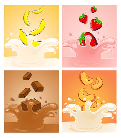 Splash Milkのイラスト素材
