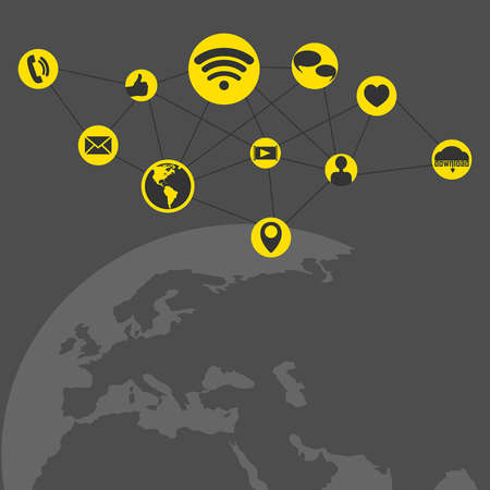 social networkのイラスト素材