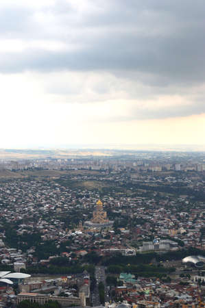 City skyline of Tbilisi, Georgiaの写真素材