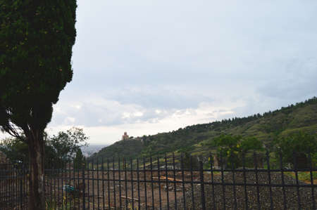 Distant church, Tbilisi, Georgiaの写真素材