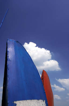 blue and red abstract signの写真素材