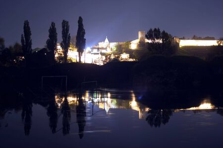old town in the nightの写真素材