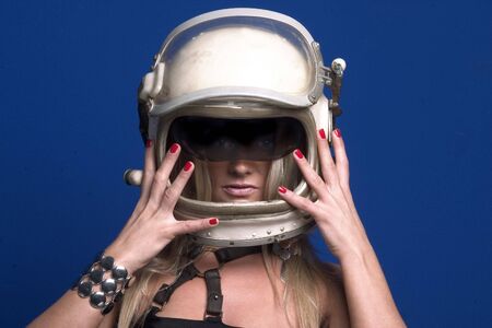 blond pilotの写真素材