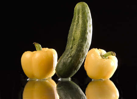 stil life of colorful vegetablesの写真素材