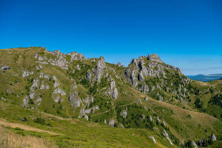 Rock formations in Ciucas Mountainsの写真素材