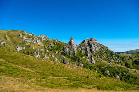 Rock formations in Ciucas Mountainsの写真素材