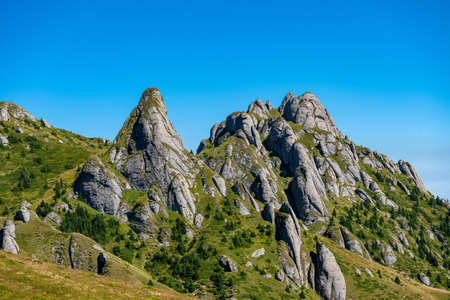 Rock formations in Ciucas Mountainsの写真素材