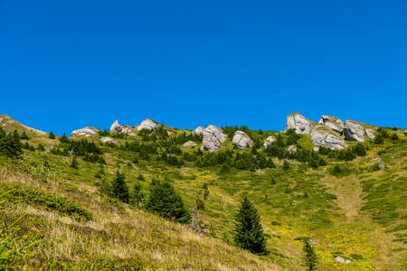 Rock formations in Ciucas Mountainsの写真素材