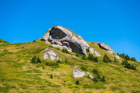Rock formations in Ciucas Mountainsの写真素材
