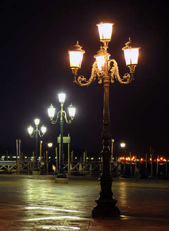 Lamps at San Marco Venice Italyの写真素材
