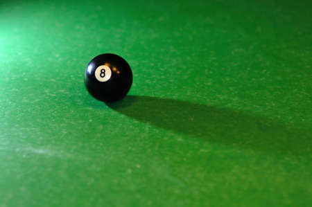 Eight ball - closeup on eightball with light reflectionsの写真素材