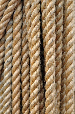 Fragment of thick rope backgroundの写真素材