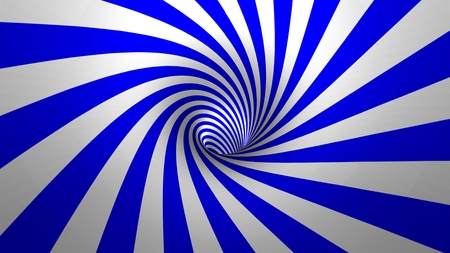Hypnotic spiral ? swirl, blue and white background in 3Dの写真素材
