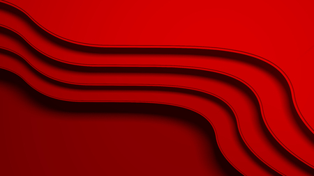 Abstract geometric wave layers background art, 3d illustration with shadowsの写真素材