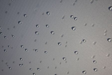 Raindrops on a tent at dawnの写真素材