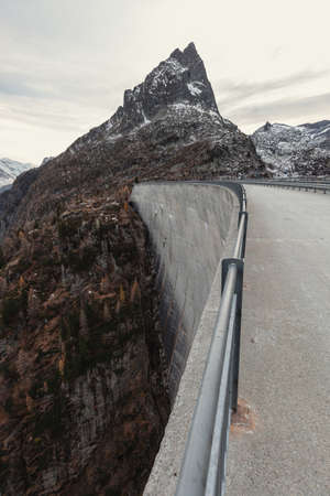 Emosson dam in autumn, Valais (Wallis), Switzerland