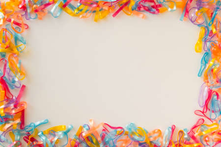 plastic band for hair,many a colorの写真素材