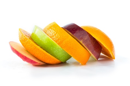 Fruit line arrangement,Mixed fruitの写真素材