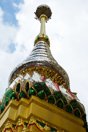 Pagoda and sky of Thailandの写真素材