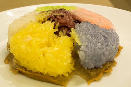 Sticky color sweet of Thailandの写真素材