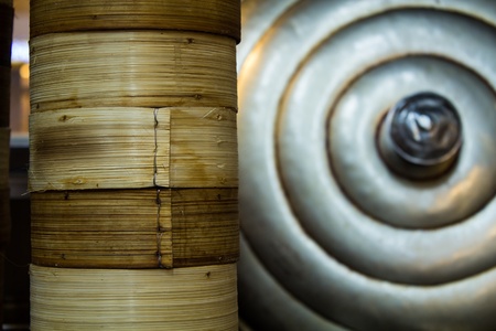 basket,bamboo,background,food ,chef Chinese,kitchen,cook,restaurant,の写真素材