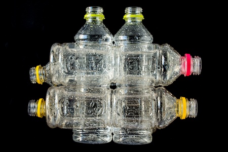 Bottle plastic is cleaning for recycle