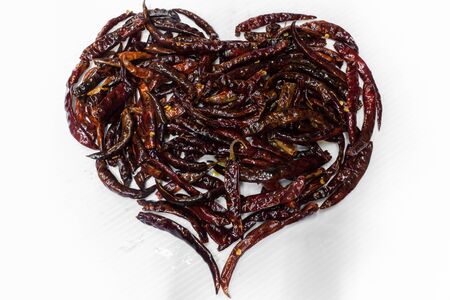 Heart of pepper dried is friesの写真素材