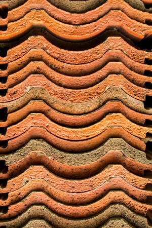 Tie clay is line for roofの写真素材