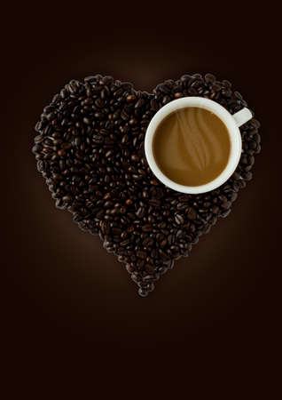 Coffee is heart for backgroundの写真素材