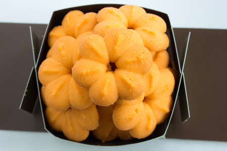 Cookie is Orange flavor for snackの写真素材