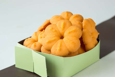 Cookie Orange on boxの写真素材