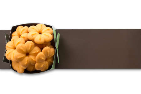Cookie is Orange flavor for snackの写真素材