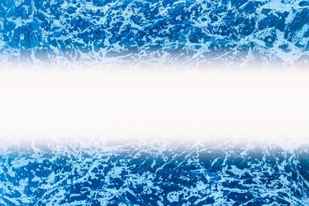 Water and bubble is blue color for backgroundの写真素材