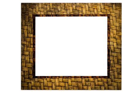 Frame bamboo is isolated for pictureの写真素材