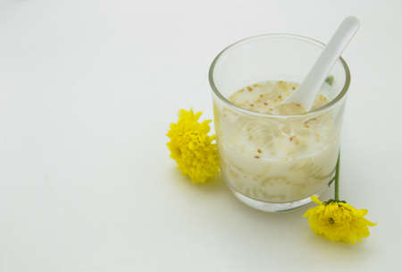 Sweet flour with coconut milk,Dessert of Thailandの写真素材