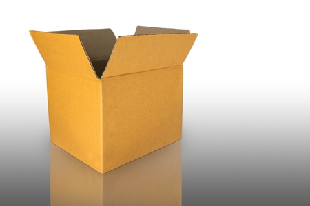Box paper is open on isolated