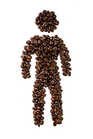 Coffee beans is symbol ,Isolated on white backgroundの写真素材