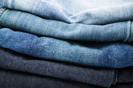 Jeans texture stackの写真素材