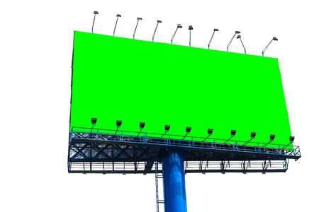 Blank billboard for new advertisement,isolated on white backgroundの写真素材