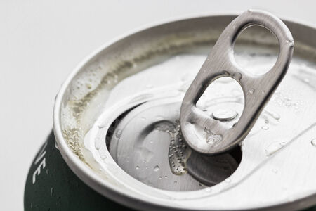 Aluminum can with water dropsの写真素材