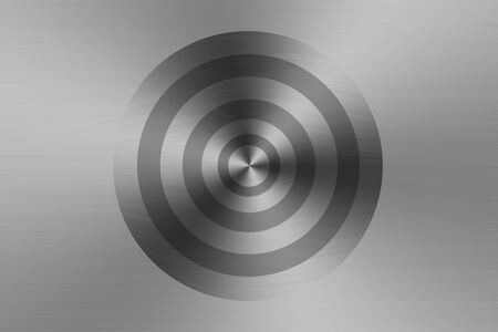 Stainless steel circle buttonの写真素材