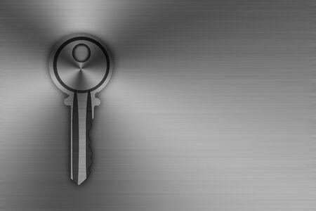 Key Stainless steel for security illustrationの写真素材