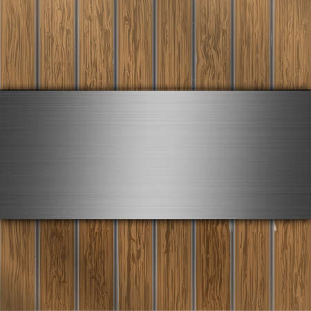 Illustration Metal with wood line textureの写真素材