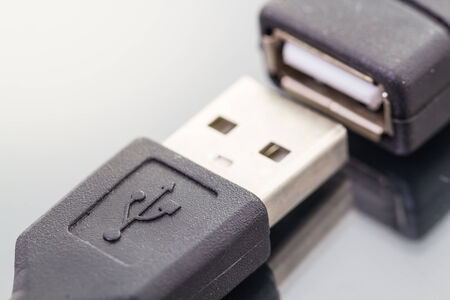 USB Cable Plug connectionの写真素材