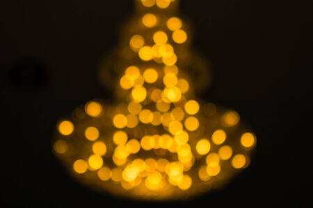 Bokeh of golden colorの写真素材