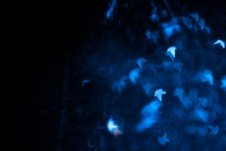 Abstract blue bokeh defocused backgroundの写真素材