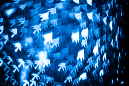 Abstract blue bokeh defocused backgroundの写真素材