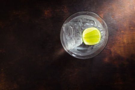 mojito shot from birds eye viewの写真素材