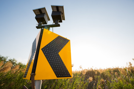 Road sign solar cell , beware